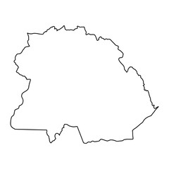 Copperbelt province map, administrative division of Zambia. Vector illustration.