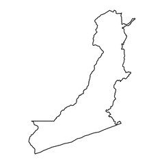 Eastern province map, administrative division of Zambia. Vector illustration.