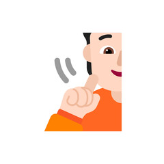 Obraz premium Deaf Person: Light Skin Tone