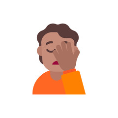 Person Facepalming: Medium Skin Tone