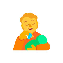 Person Feeding Baby