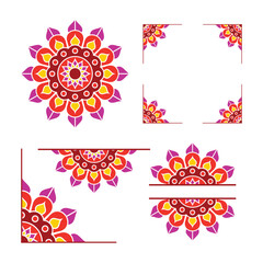 Mandala Wedding Ornament Vector Design