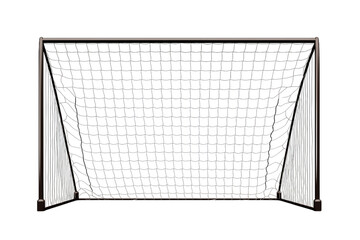 Football Goal in the Limelight isolated on a transparent background - obrazy, fototapety, plakaty