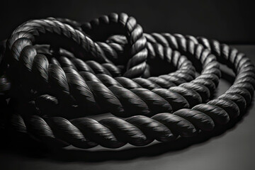 representation of a rope in multi dimensions against a dark background
