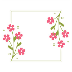 colorful flower frame ornament collection