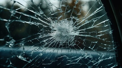 car glass broken in cracks abstract background - obrazy, fototapety, plakaty