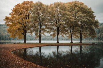 Trees Reflecting in Water