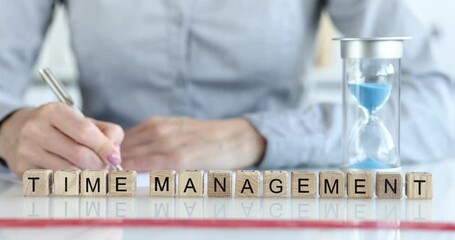 Boss makes work schedules for employees and effective time management. Overtime and deadline concept