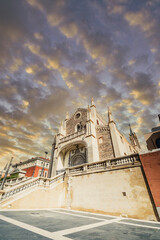 spain madrid city architecture and landscapes colorful sunset clouds and light