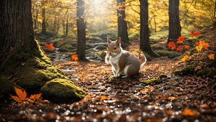 A Majestic Cat Amidst the Enchanting Wilderness
