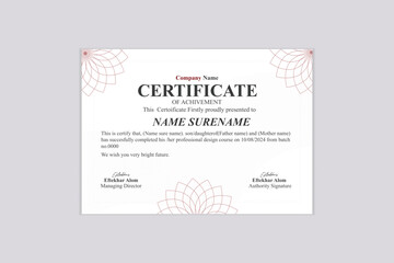  Certificate design. Creative and modern certificate design.
