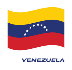 Flag Of Venezuela, Venezuela flag vector  illustration, National flag of Venezuela, Venezuela flag. wavy flag of  Venezuela.