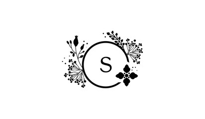 Luxury Circular Flower Plant Logo S