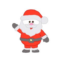 Cute Santa Claus with white background