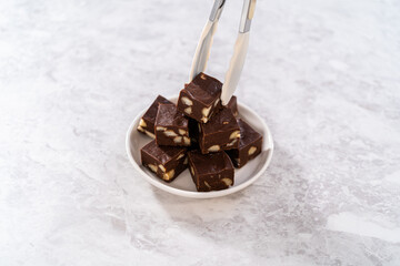 Chocolate macadamia fudge