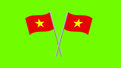 Flag Of Vietnam, Vietnam flag vector  illustration, National flag of Vietnam, Vietnam flag. table flag of Vietnam .