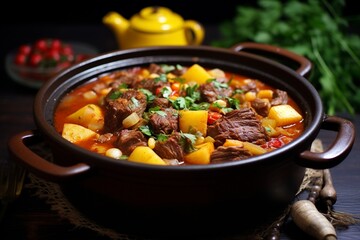 Cazuela: Hearty Traditional Stew with Meat, Vegetables, and Spices