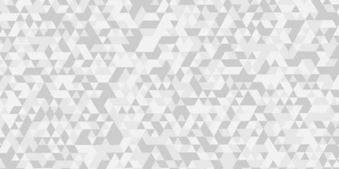 Fotobehang Seamless geometric pattern square shapes low polygon backdrop background. Abstract geometric wall tile and metal cube background triangle wallpaper. Gray and black polygonal background. © armans