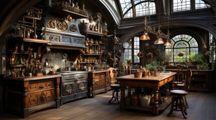 Cuisine rustique en bois 