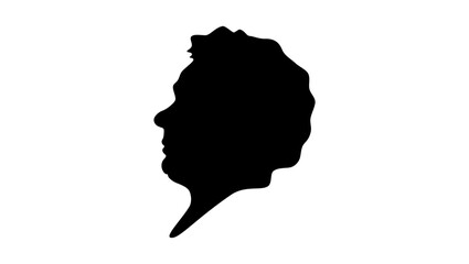 Georg Simon Ohm, black isolated silhouette 