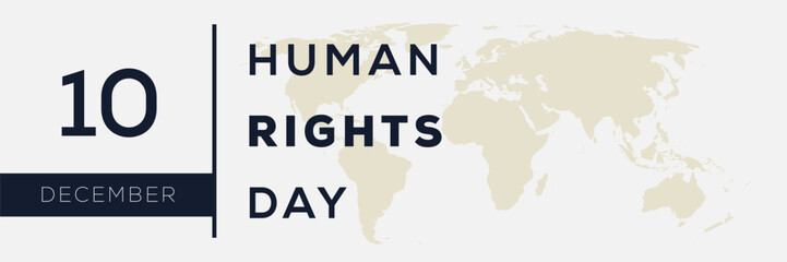Obraz premium Human Rights Day, held on 10 December. 