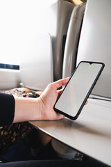 Modern work: mobile communication on train