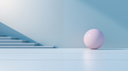 Pink Ball in a White Room