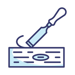 chisel icon vector design template in white background