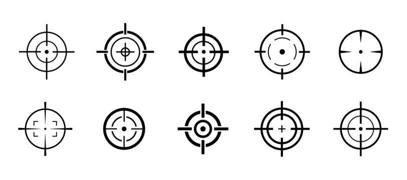 Target Vector icon illustration. Set of target icon