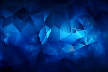 Fototapeta premium Dark blue abstract concept polygonal tech background