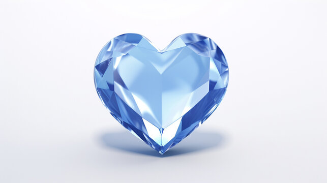 A 3d heart icon, 3d icon, crystal glass material on white background --ar 16:9 --v 5.2 Job ID: d9981218-cffa-4dc6-8ee1-35a7e0f86deb
