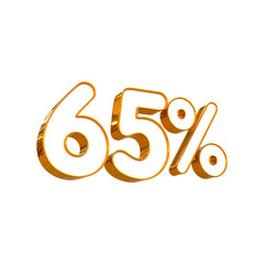 Special offer sale 65% discount sale tags 3d number concept discount promotion sale offer price sign
