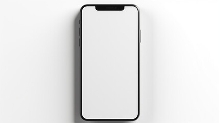 A minimalist smartphone with a blank screen. --ar 16:9 --v 5.2 Job ID: a01dded7-cb8b-4c94-8c75-e36989618565 - obrazy, fototapety, plakaty
