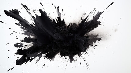 abstract black paint, brush strockes explosion on white background --ar 16:9 --v 5.2 Job ID: e779a502-fab7-46b3-9c43-c7b814de6e8f