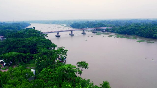 Village  chronicles breathtaking views of a riverside paradise, Village river, Bridge on river