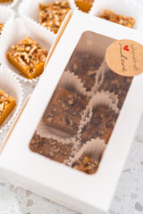 Pumpkin spice fudge with pecans