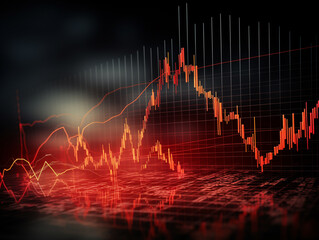 Recession economy stock crash red market trading chart, Red dynamic downward trend chart. --ar 4:3 --v 5.2 Job ID: cf58527c-4a1d-48d4-b79e-29a52469e8d6