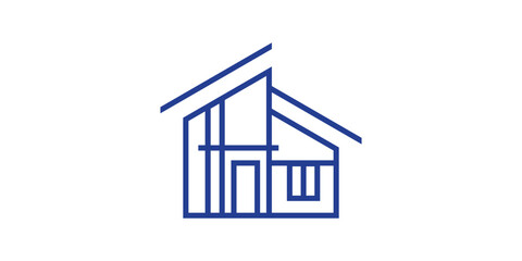 architect logo, house building, minimalist line.