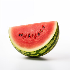 half watermelon isolated on white background.