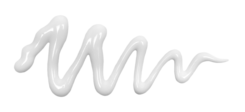 Sun lotion spilled, tanning cream puddle, white skincare product isolated on white, top view, clipping path
