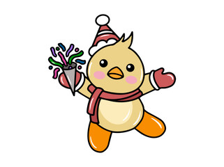 Chicks Illustration for Christmas Day

