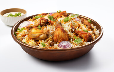 Delicious Chicken Biryani in Indian Restaurant