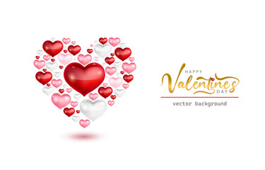 Beautiful Happy Valentine's Day background. vector illustration