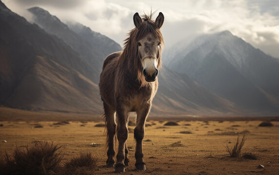 Ladakh's Wild Beauty: Kiang in the Valley
