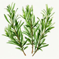 Obraz premium watercolor Rosemary clipart, Generative Ai