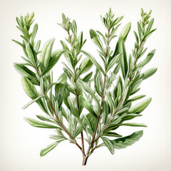 Fototapeta premium watercolor Rosemary clipart, Generative Ai