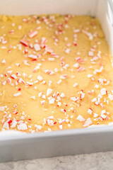 Homemade candy cane fudge