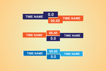 Fototapeta premium Collection of lower third set template