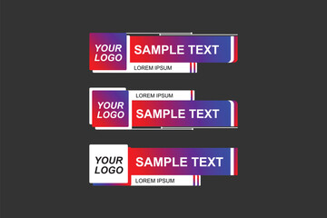 Fototapeta premium Collection of lower third set template