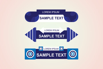 Fototapeta premium Collection of lower third set template